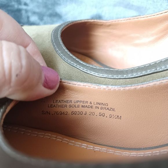 Tory Burch  Green 70s Peep Toe Leather & Suede Platform Pumps 9.5 M - Picture 2 of 10